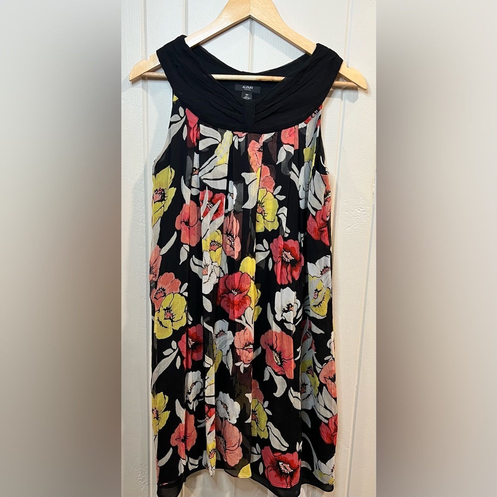 Alfani Silk Flowing Floral Sun Dress for Summer
